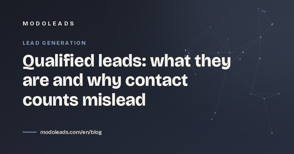 Qualified leads: what they are and why contact counts mislead
