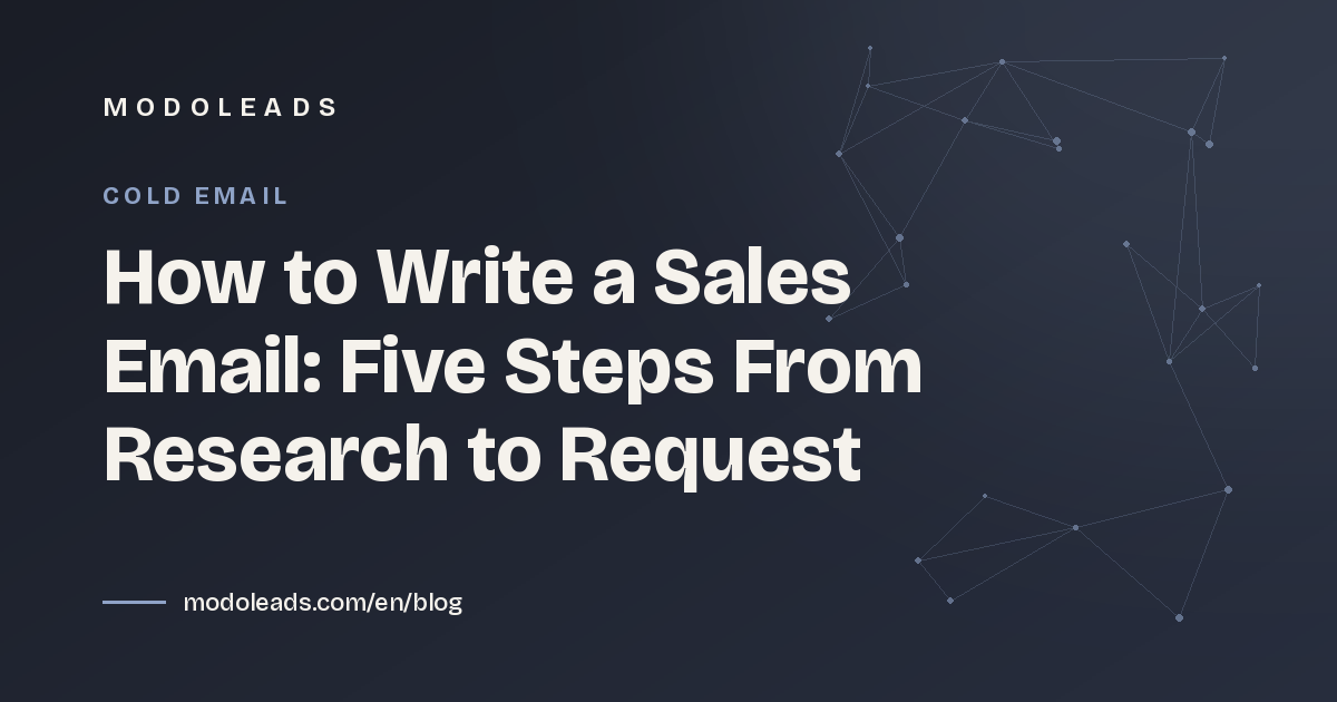 How to Write a Sales Email: Five Steps From Research to Request